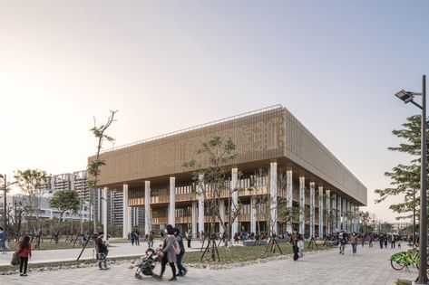 Sunken Patio, Library Plan, Tainan City, Aluminium Cladding, Metal Cladding, Library Architecture, City Library, Modern Library, Tainan