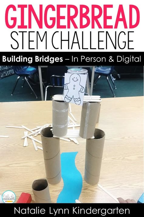 Gingerbread Stem, Build A Reindeer, Bridge Stem Challenge, December Stem, Dental Health Month Activities, Gingerbread Math, Christmas Stem Activities, Christmas Read Aloud, Winter Stem Activities