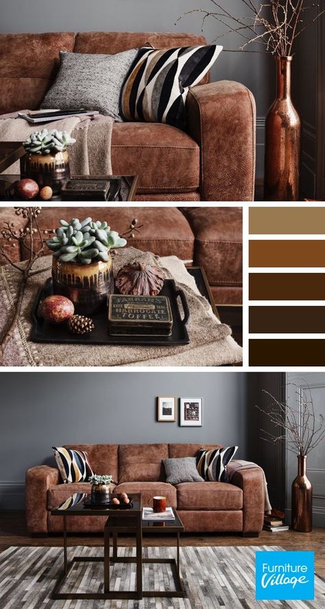 Snug Ideas, Brown And Cream Living Room, Grey And Brown Living Room, Latest Sofa, Brown Sofa Living Room, Brown Living Room Decor, Brown Couch Living Room, Sofa Interior, Cream Living Rooms