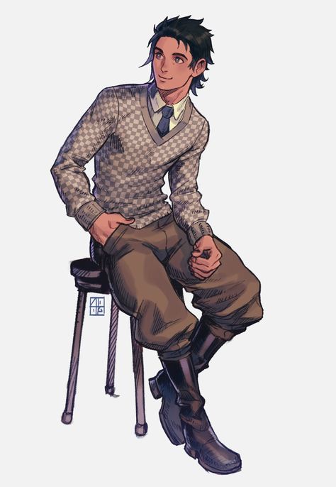 Teacher Character Design, Gentleman Illustration, Teacher Character, Illustration Manga, Don't Sleep, Anime Drawing, Character Design Male, Freelance Illustrator, Drawing Reference Poses