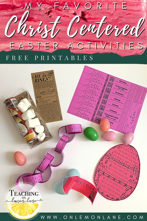 My Favorite Christ Centered Easter Activities, Crafts, Ideas, & family Traditions. Empty Easter Egg Hunt, The Empty Tomb, Holy week countdown printable, Empty Tomb Rolls, Ressurection Roll Recipe and printable Handout for lds Ministering. Perfect for Primary, Mutual, Activity Days, Young Women, Young Men and Relief Society. Use with Come Follow Me or General Conference. Fun for Family Home Evening ideas to learn about Jesus and why we celebrate Easter. You've been egged free Easter Printable fun Lds Primary Easter Activity Ideas, Lds Easter Traditions, Christ Easter Activities, Lds Ward Easter Activities, Christ Center Easter Activities, April Activity Days Lds Ideas, Activity Days For Girls Lds Easter, Easter Walk With Jesus, Easter Countdown For Kids