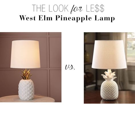 The Look for Less: West Elm Pineapple Lamp Pineapple Lamp Decor, Lamp Redo, Pineapple Lamp, Lamp Makeover, Australian Garden, My Old Kentucky Home, Homes And Gardens, Budget Fashion, Love To Shop