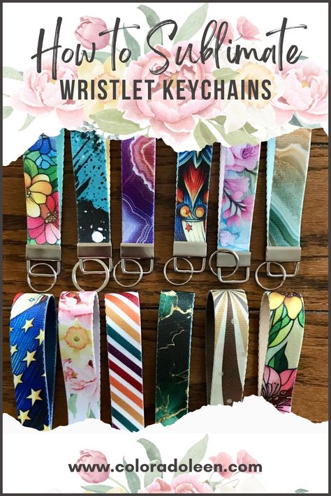 Come on over to the Craft Room and check out the latest sublimation project! I'm making wristlet Keychains and they are BEAUTIFUL!!! Wristlet Keychain Ideas, Sublimation Keychains, Keychains Ideas, Wristlet Keychains, Keychain Ideas, Miss You Cards, Wristlet Keychain, Sublimation Paper, Canva Design