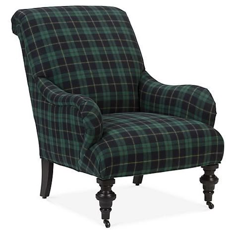 Carter Accent Chair, Forest Green Tartan Furniture, Tartan Decor, Mushroom Chair, Plaid Chair, Oak House, Caster Chairs, Caster Wheels, Fantastic Furniture, Home Libraries