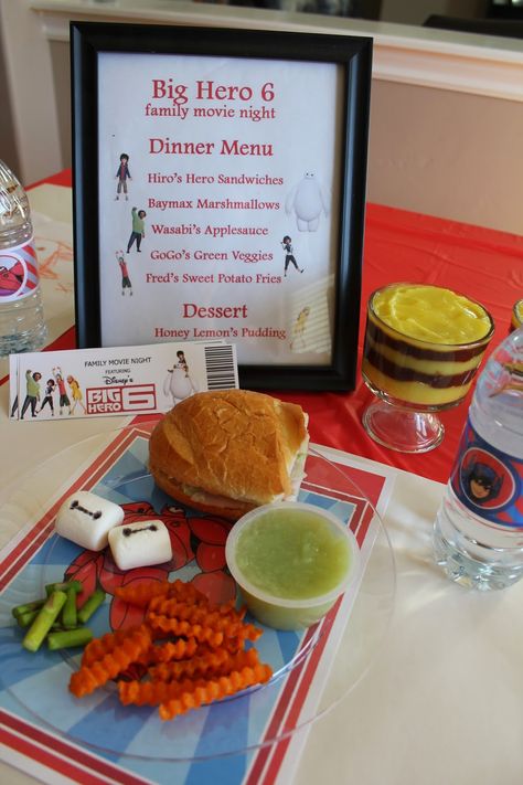 Movie Meals, Kid Dinner, Disney Movie Night Menu, Themed Meals, Disney Themed Movie Night, Disney Movie Night Food, Themed Nights, Disney Movie Night Dinner, Movie Food