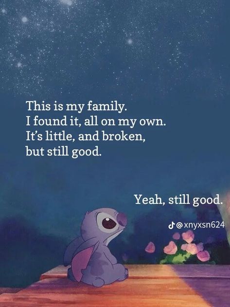 Stitch Aesthetic, Stitch Quotes, Stitch Family, Family Quote, Cute Stitch, My Family, Ipad Mini, Phone Wallpaper, Ipad