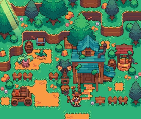 Top Down Game, Game Background Art, Game Map, Pixel Art Landscape, Piskel Art, Pixel Art Background, Pictorial Maps, Pixel Art Tutorial, Cool Pixel Art