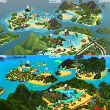 Sulani Map Replacement - DOWNLOAD | 20th Century Plumbob on Patreon Sims 4 Sulani Map Replacement, Sims 4 Cc Maps, Sims 4 World Map Replacements, Sims 4 Plum Fruit Mod, Sims 4 Sulani Builds, Sims 4 Map Replacements, Sims 4 Cc Sulani, Sulani Sims 4, Sims 4 Sulani Cc