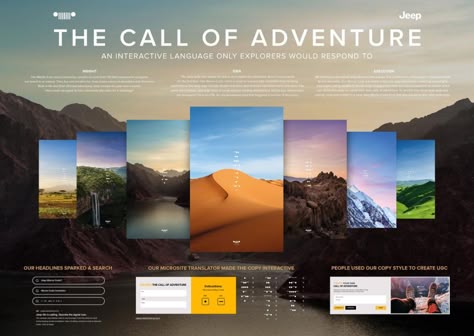 The Work | Lions Campaign | The Call of Adventure Advertising Awards, Case Study Design, Ad Layout, Travel Ads, Cannes Lions, Publicidad Creativa, Study Design, Concept Board, Social Media Design Inspiration