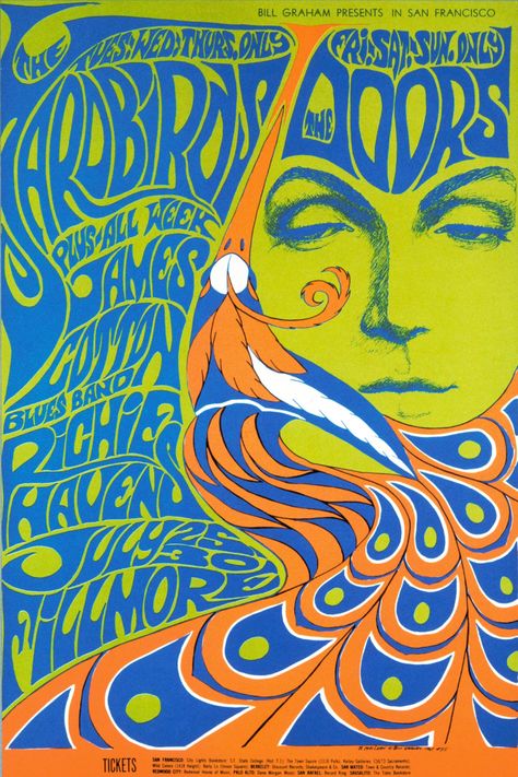 Bonnie MacLean, Psychedelic Poster Artist, Is Dead at 80 - The New York Times Wes Wilson, 1960s Posters, Poster Grafico, Rock Poster Art, Psy Art, Richard Avedon, Hur Man Målar, Concert Poster, Rock Posters