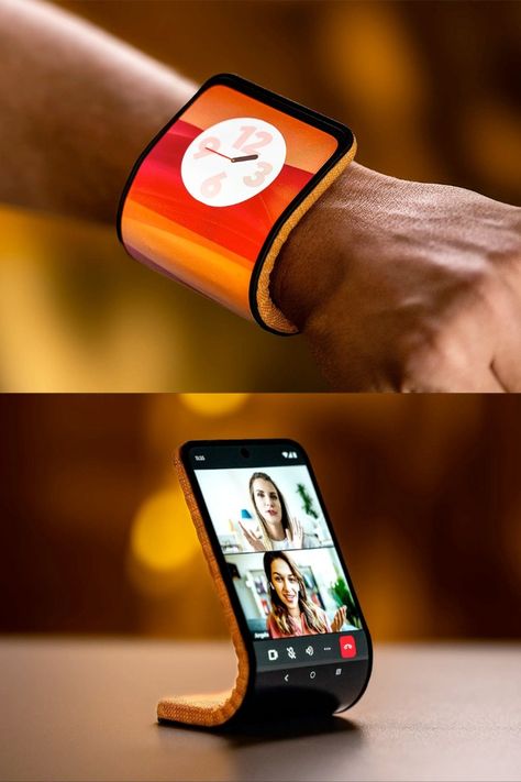 Motorola’s bendable smartphone with enhanced AI features turns into a bracelet Wrist Accessories, Innovative Gadget, Form Design, A Bracelet, Cool Inventions, Cool Gadgets, Gadgets, Smartphone, Villa