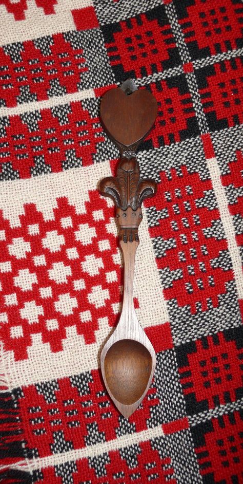 one of my lovely Welsh love spoons by the Williams family of Swansea, on an old family Welsh wool blanket Welsh Love Spoons, Welsh Blanket, Nature Of Things, Love Spoons, Symbols Of Love, Tapestry Blanket, Wool Blankets, Stitching Embroidery, Swansea