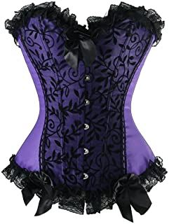 Amazon.com: medieval fashion women - Clothing / Women: Clothing, Shoes & Jewelry Plus Size Steampunk, Lace Lingerie Top, Corset Top Dress, Purple Corset, Fashion Corset, Cincher Corset, Corset Shapewear, Waist Cincher Corset, Plus Size Corset