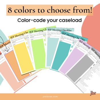 Feeling overwhelmed by IEP meetings? 🤯 This printable checklist is your lifesaver! 🆘  ✅ Stay organized & focused with our step-by-step guide. ✅ Prepare effectively by gathering essential documents. ✅ Stay on track during the meeting and avoid missing details. ✅ Follow through with post-meeting tasks.  Choose from 8 vibrant colors to match your style! 🌈 With 16 pages, you'll always have a fresh copy.   Simplify your IEP process TODAY! 🚀 Grab your checklist now and achieve IEP success! 💪 Iep Meeting Checklist, Special Education Organization, Special Education Law, Middle School Special Education, High School Special Education, Iep Meetings, Special Education Elementary, Learning Differences, Montessori Ideas
