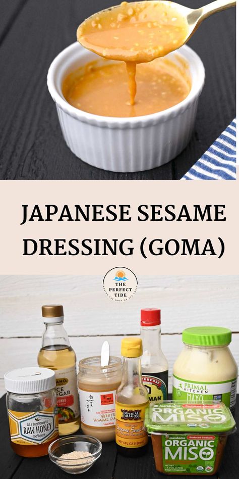 Japanese Salad Dressing, Chili Dressing, Japanese Salad, Japanese Sauce, Sesame Dressing, Primal Kitchen, Creamy Sauce, Raw Honey, Rice Vinegar