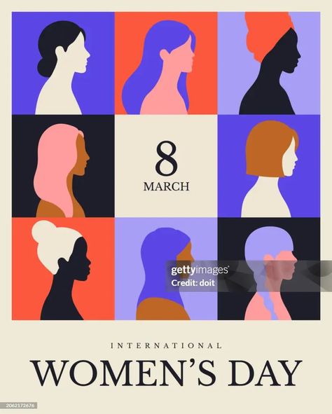 International Womens Day Campaign Poster Background Design Multiethnic Women March 8 Holiday Greeting Card Cover Invitation Flyer Different Ethnicity Face Silhouette Flat Vector Illustration High-Res Vector Graphic - Getty Images International Women’s Day Poster, International Women's Day Images, Woman Day Design Poster, Women's Day Campaign, Womens Day Poster, International Womens Day Poster, Women March, Spring Campaign, Face Silhouette