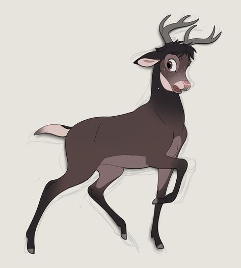 ❄️kasettetape🦌🖤bIm🖤 on Twitter: "I watched Bambi again and wanted to try out the style with this guy as well, I'm just style hopping right now 🦌… " Deer Oc Art, Deer Fanart, Deer Fursona, Vampire Deer, Golden Shrike, Silly Artstyle, Deer Oc, Bambi Characters, Dog Design Art