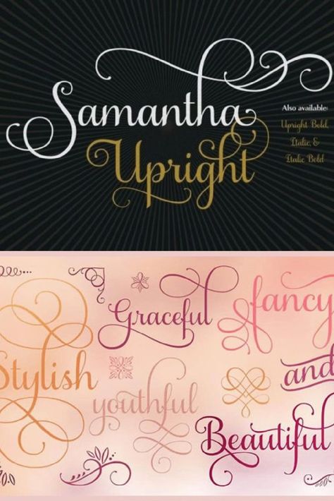 Samantha Upright Script Font Different Fonts, My Niece, Pointed Pen, All Fonts, Script Fonts, Script Font, Glyphs, Premium Fonts, Creative Fabrica