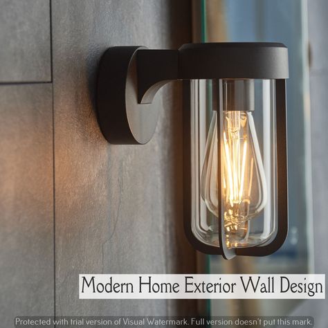 Bathrooms Contemporary, Porch Light Fixtures, Front Door Lighting, Modern Contemporary Bathroom, Exterior Lights, Black Outdoor Wall Lights, Classic Interiors, Fence Lighting, Exterior Wall Light