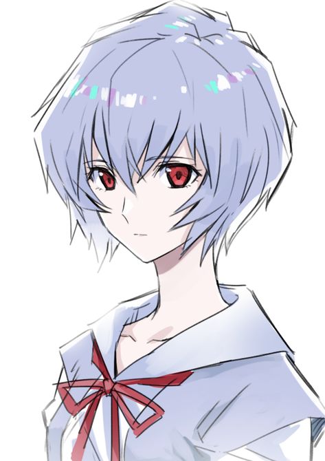 Rei Ayanami Sketch, Rei Ayanami Drawing, Rei Drawing, Alluka Zoldyck, Evangelion Art, Neon Evangelion, Rei Ayanami, Mecha Anime, Genesis Evangelion