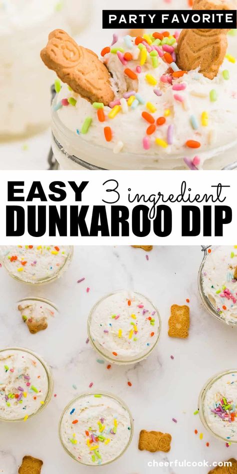 If you’re looking for an easy, homemade, no-bake, delicious dessert recipe, this Dunkaroo Dip for you. It’s a perfect last-minute dessert you can serve at any party. This recipe will take you just about 5 minutes to make. Easy Dunkraoo Dip Recipe | Cake Batter Dip For Parties | Funfetti Cake Batter Dip Scooby Themed Food, Dunkaroos Dip Recipe, Scooby Snack Dip, 90s Theme Dessert Table, Homemade Dunkaroo Dip, Dunkaroo Dip Recipe, Funfetti Cake Batter Dip, Strawberry Fudge Recipe, Dip For Parties