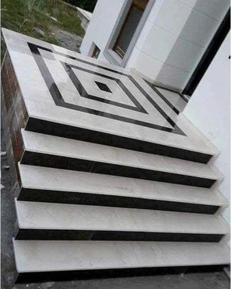 Steps Granite Design, Front Door Tiles, Marble Inlay Designs, Stairs Tiles Design, Cheap House Plans, Floor Inlay, Front Building Design, Floor Pattern Design, Arch Designs For Hall