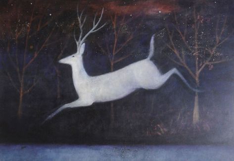 Catherine Hyde, Deer Illustration, White Deer, Deer Art, Magical Art, Animal Companions, Painting Inspiration, Printmaking, Animal Art