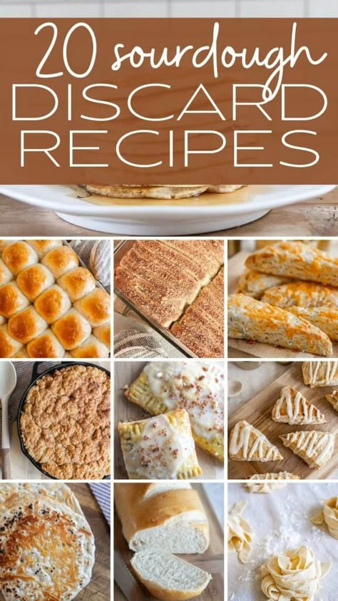 20 amazingly easy sourdough discard recipes to use when you need to use up your sourdough discard. There are so many great options from sourdough brownies, sourdough biscuits, sourdough crackers, sourdough discard scones, bagels and more! Easy Sourdough Discard Recipes, Discard Scones, Sourdough Brownies, Dough Starter Recipe, Sourdough Crackers, Sourdough Discard Recipes, Sourdough Biscuits, Easy Sourdough Bread Recipe, Recipe Using Sourdough Starter