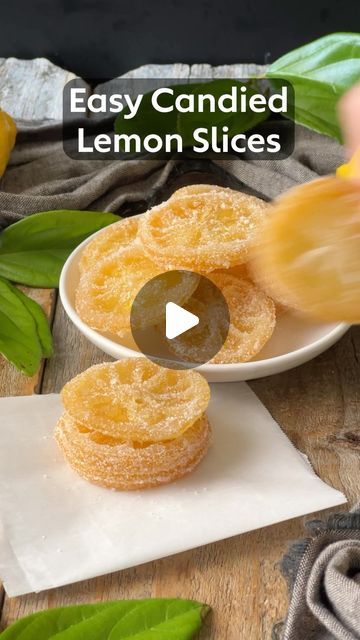 Dried Lemon Slices, Dessert Pizza Fruit, Candied Lemon Slices, Jelly Roll Cake, Roll Cakes, Candy Factory, Candied Lemons, Dried Lemon, Lemon Slices