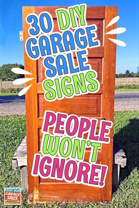 Diy Garage Sale Table, Garage Sale Poster Ideas, Yard Sale Layout Ideas, Easy Garage Sale Ideas, Yard Sales Ideas, Yard Sale Poster Ideas, Garage Sales Tips, Estate Sale Display Ideas, Tag Sale Signs