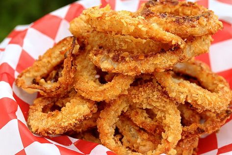 Fried Onion Rings, Quick Side Dishes, Oven Fried, Lchf Recipes, America's Test Kitchen, Food And Recipes, Small Snacks, Cooking Basics, Kitchen Stories