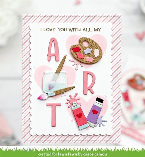 Valentine Cats, Nichol Spohr, Lawn Fawn Blog, Farewell Cards, Greeting Card Art, Card Decoration, Diy Gift Set, Lawn Fawn Cards, Teacher Cards