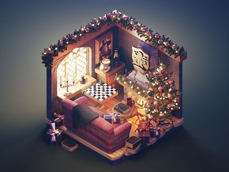 Hogwarts X-mas by Roman Klčo on Dribbble Polygon Runway, 3d Projects, Hogwarts, Global Community, Creative Professional, Quick Saves, Design