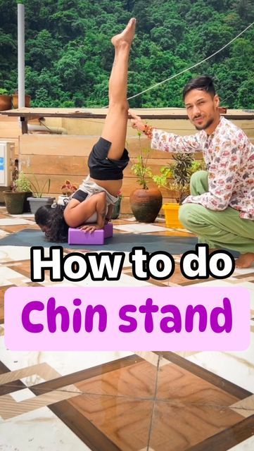 Chin Stand, Stand Pose, Two Blocks, Yoga For All, Abdominal Muscles, Yoga Tips, The Block, Muscles, Bring It On