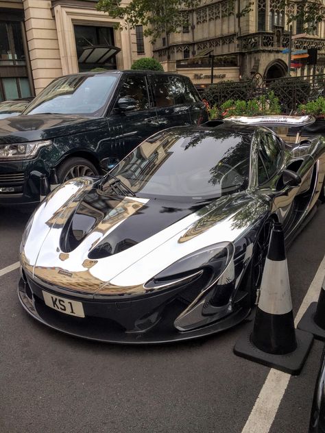 Some guy wrapped his McLaren P1 in chrome. Chrome Wrapped Cars, Mercedes Slr Mclaren, Mercedes Sls Amg, Mercedes Slr, Slr Mclaren, Mercedes Sls, Sls Amg, Chrome Car, Mclaren Cars