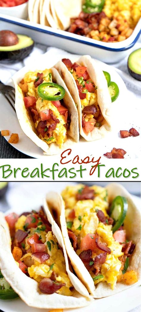 Stroganoff Crockpot, Breakfast Tacos Recipe, Tacos Easy, Golden Potatoes, Potatoes Crispy, Fluffy Scrambled Eggs, Easy To Make Breakfast, Make Breakfast, Healthy Recipes Easy Snacks