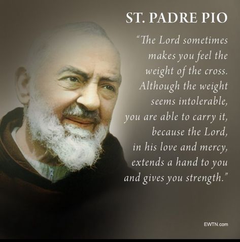 Padre Pio Quotes, Padre Pio Prayer, St Pio Of Pietrelcina, St Padre Pio, Catholic Doctrine, Catholic Beliefs, Saint Quotes Catholic, Bible Study Help, Pictures Of Jesus Christ