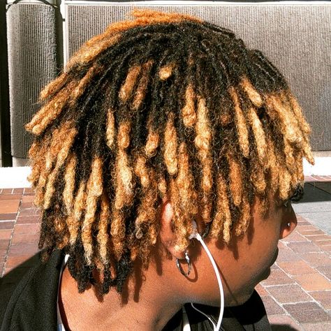 Loving my color Dreads With Colored Tips Men, Dreadlocks Dyed Tips, Dreads Dyed Tips, Dreads With Blonde Tips Men, Locs Bleached Tips, Blonde Locs Black Roots, Dyed Locs Tips, Locs Dyed Tips, Dyed Dreads Men Tips