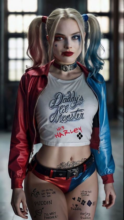 Harkey Quinn, Arley Queen, Harleen Quinn, Harley Quinn Halloween Costume, Harley Quinn Tattoo, Harley Quinn Makeup, Harley Quinn Halloween, Margot Robbie Harley Quinn, Margot Robbie Harley