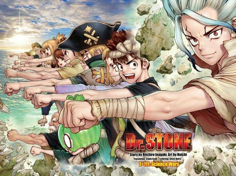 Dr Stone Official Art, Manga Wall Decor, Kohaku Dr Stone, Dr Stone Manga, Senku Ishigami, Manga Online Read, Stone World, Poster Anime, E Mc2