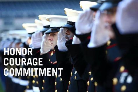 Honor Courage Commitment Marine Corps Hymn, Honor Courage Commitment, Marines Boot Camp, Gunnery Sergeant, Leadership Traits, Marines Girlfriend, Once A Marine, The Few The Proud, Hymns Lyrics