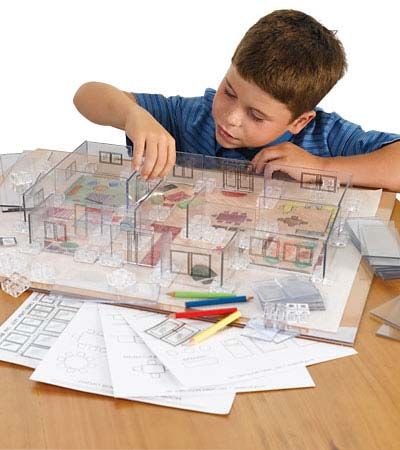 3-D architect interier decorator Kids Architecture, Home Building Kits, Architecture Toy, Educational Architecture, Gift For Architect, Imagination Toys, Kids Holiday Gifts, Model House, Model Building Kits