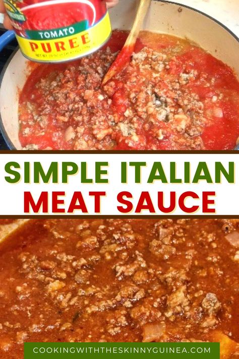 Quick Spaghetti Meat Sauce, Homemade Pasta Meat Sauce, Italian Meat Sauce Recipe, Homemade Spaghetti Sauce With Sausage, Olive Garden Meat Sauce Recipe, Meat Sauce Recipe Italian, Spaghetti Sauce With Italian Sausage, Spagetti Sauce Recipe, Best Meat Sauce