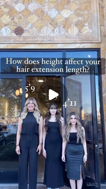 OC Colorist & Hair Extensions on Instagram: "Height matters 👆🏻
Perfect visual by @amandabrunohair showing how 20” extensions can look very different on different people! Your height, shoulders and chest size really affects how “long” hair appears on you." Hair Extension Length Chart, 22 Inch Hair Extensions Before And After, 16 Inch Hair Extensions Before And After, Extension Lengths, 16 Inch Hair Extensions, Hair Extension Lengths, Hair Extensions Before And After, Different People, Hair Colorist