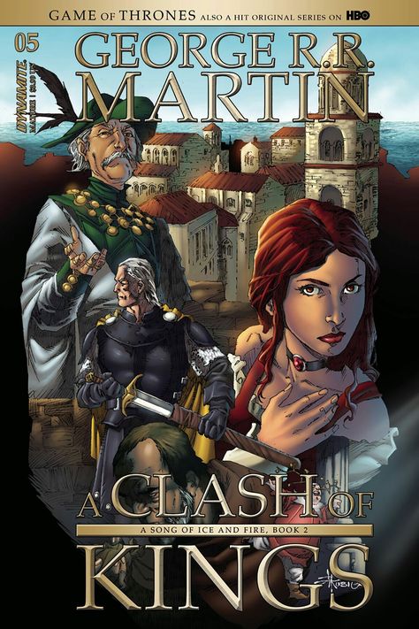 A Clash of Kings comic book issue #5, art by Mel Rubi for Dynamite Entertainment Game Of Thrones Comic, Fire Artwork, Dark Fantasy Book, A Clash Of Kings, Book Graphic, Jaime Lannister, King Book, Game Of Thrones Fans, Game Of Thrones Art