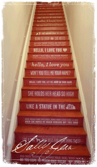 If only... so cute Stairs Handle, Gray Painted Walls, Love Yourself Lyrics, Basement Stairs, Hello My Love, Wooden Stairs, Hunter Douglas, Stairway To Heaven, Wall Paint