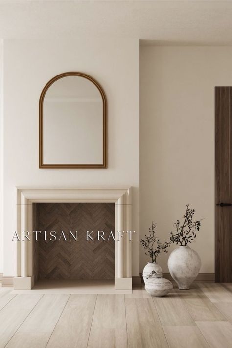 Bolection Cast Stone Fireplace in a modern style. Cast Stone Fireplace Surround, Modern Fireplace Mantels, Fireplace Mantel Surround, Cast Stone Mantel, Fireplace Mantel Designs, Cast Stone Fireplace, Fireplace Mantel Surrounds, Stone Fireplace Mantel, Mantel Fireplace