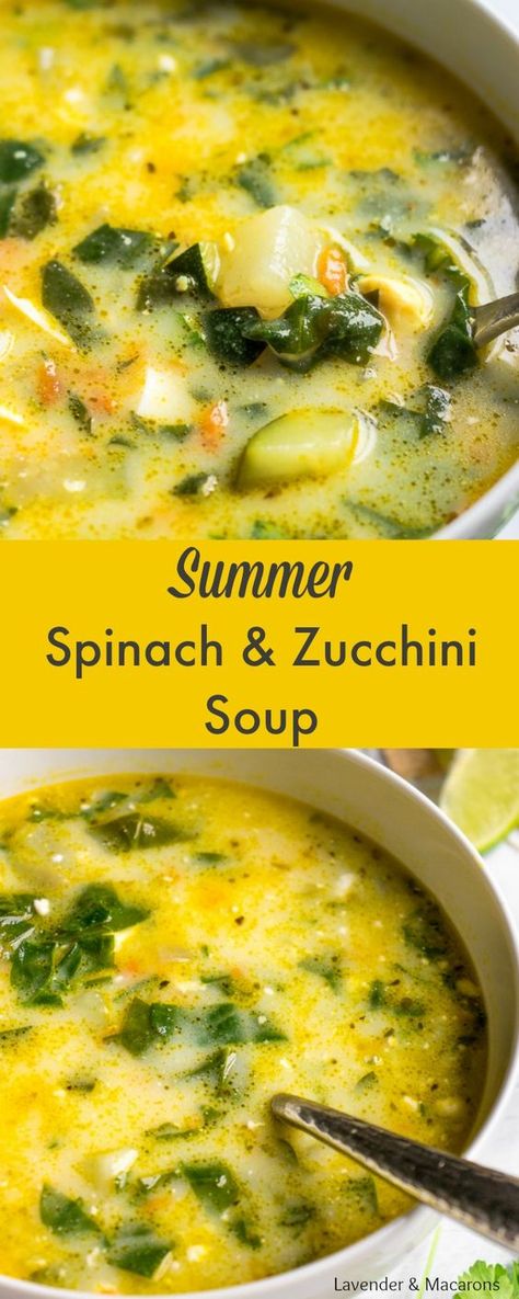 Green Borscht, Soup With Spinach, Spinach Healthy, Zucchini Soup, Summer Soup, Spinach Soup, Resep Diet, Vegetable Broth, Vegetarian Soup