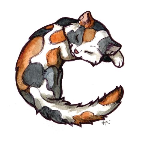 "C - Cat, Animalphabet" by LlynHunter | Redbubble Quotation Mark, C Is For Cat, Word Cat, Celtic Dragon, Drawing Letters, Illuminated Manuscripts, Illuminated Letters, Cute Dragons, Cat Crafts