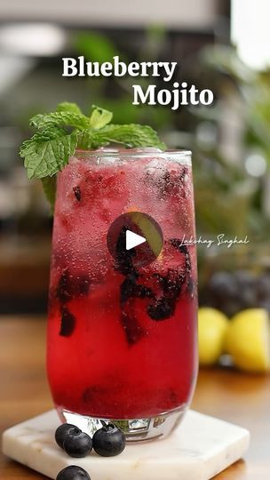 178K views · 7.7K reactions | Blueberry Mojito 🌟

Ingredients
1. Blueberries
2. Lemon Slices
3. Mint Leaves
4. Sugar (as per taste)
5. Ice Cubes
6. Club Soda

Follow @lakshay.singhal01 ❤️

#blueberrymojito #mojito #drink #mojitorecipe #drinksrecipes #recipe #reelkarofeelkaro #refreshing #lakshaysinghal | Lakshay Singhal | sush_yohan · One Love × Hawa Mein Udati Jaaye (Sush Yohan) Mojito Ingredients, Mojito Drink, Blueberry Mojito, Special Drinks, Lemon Slices, Alcohol Drinks, Club Soda, Lemon Slice, One Love